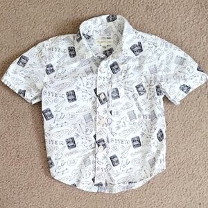 Tucker + Tate Toddler Boys Graphic Button Down Shirt - Size 2